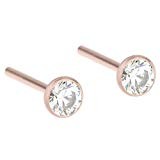 Ohrstecker, poliert, Rotgold b